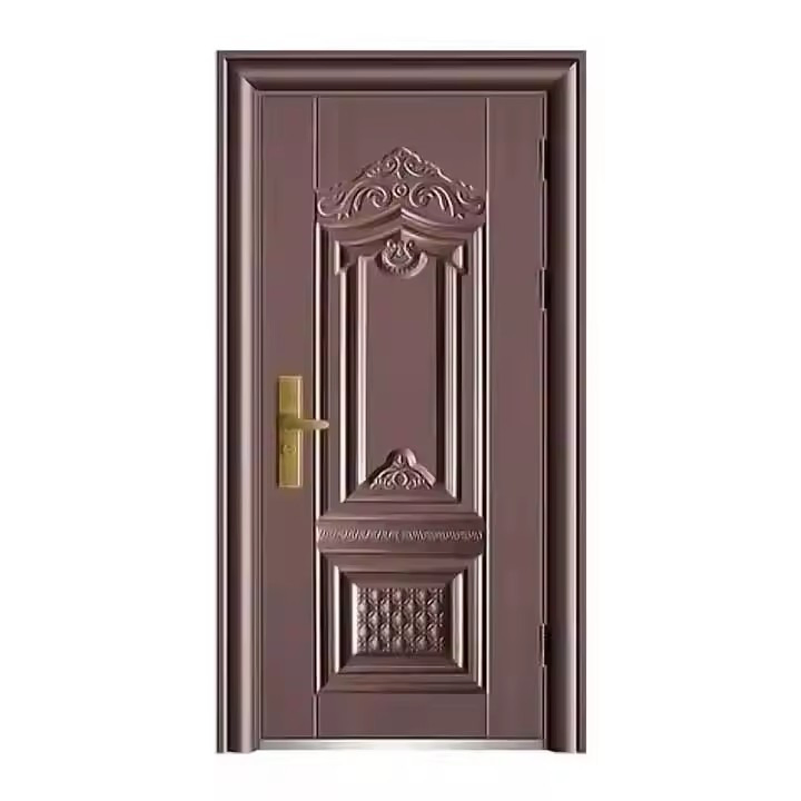 China Supplier Low Price Metal Doors Exterior Model Wrought Iron Door Iron Gate From Ghana