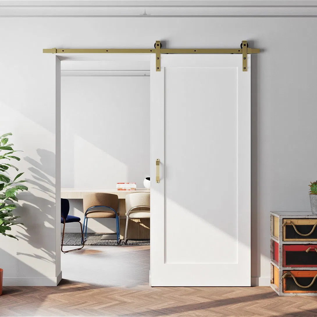 Factory Price 1-Panel Shaker Solid Core Primed Interior Door Sliding Barn Door