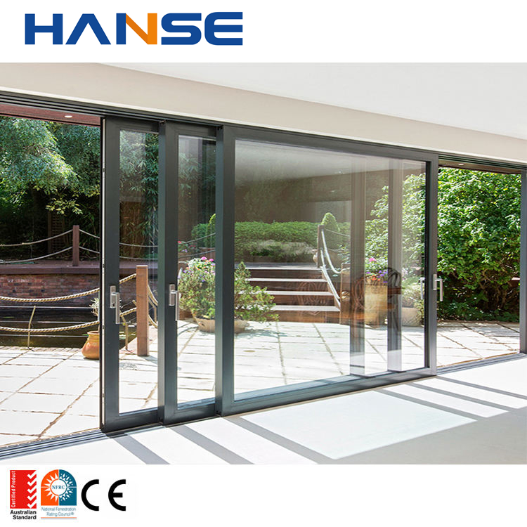 Balcony Screen Heavy Duty Aluminum Slide Door Soundproof Outdoor Balcony Glass Sliding Doors Patio Slide Glass