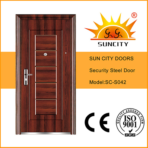 China Factory Single Double New Turkish Design Turkey Exterior Secure Metal Door Homes Entrance Morden Front Entrance Exterior Iron Metal Security Steel Door