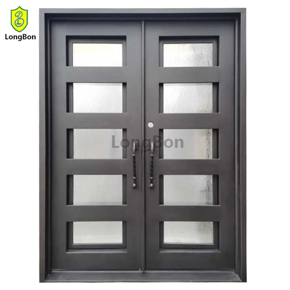 Elegant French Style Metal Steel Iron Glass Doors Glass Windows and Doors Design Exterior Doors