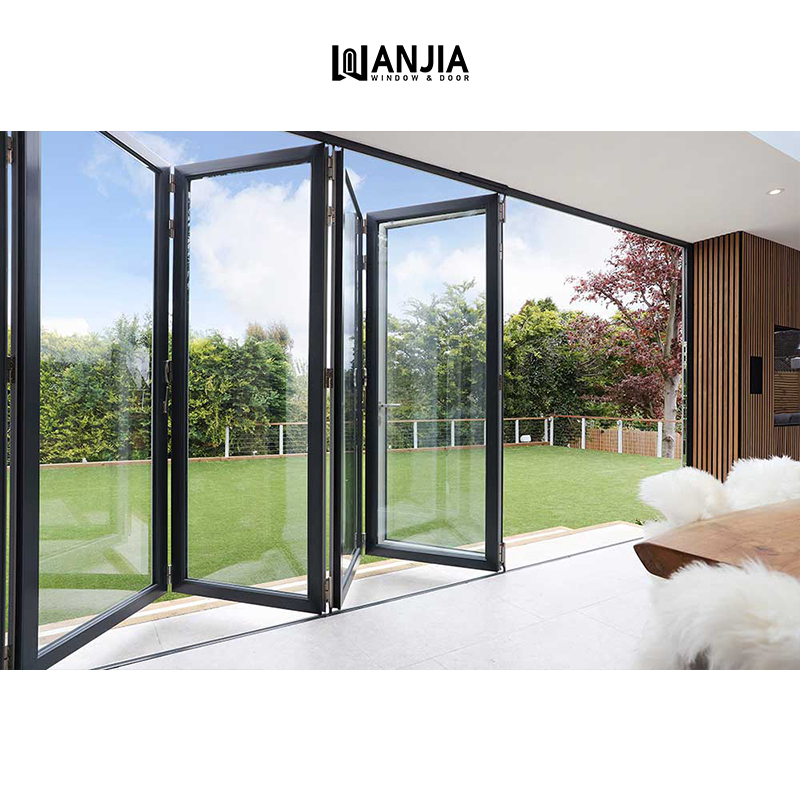 Contemporary Aluminum Folding Glass Bifold Patio Doors for Chic Home Designs