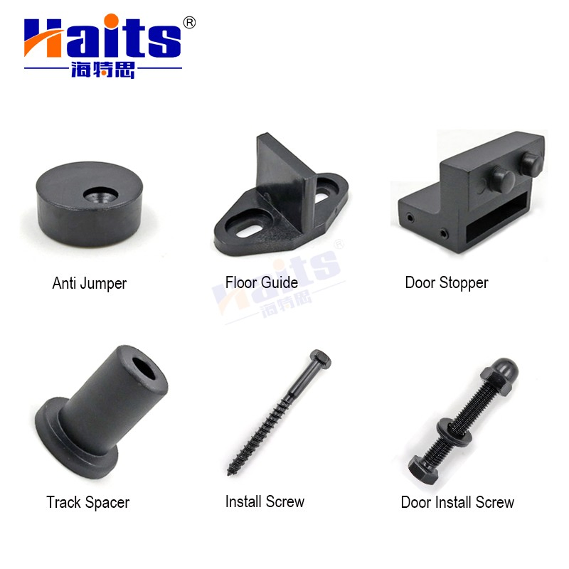 Single Track Bypass Soft Close Sliding Barn Door Accessories Matt Black