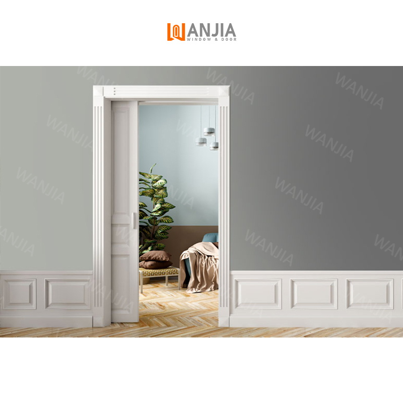 Wanjia High Quality Modern Wooden Room Pocket Interior Pocket Door