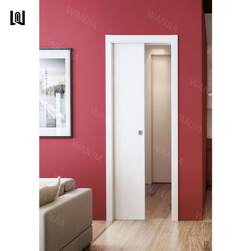 Wanjia High Quality Modern Wooden Room Pocket Interior Pocket Door