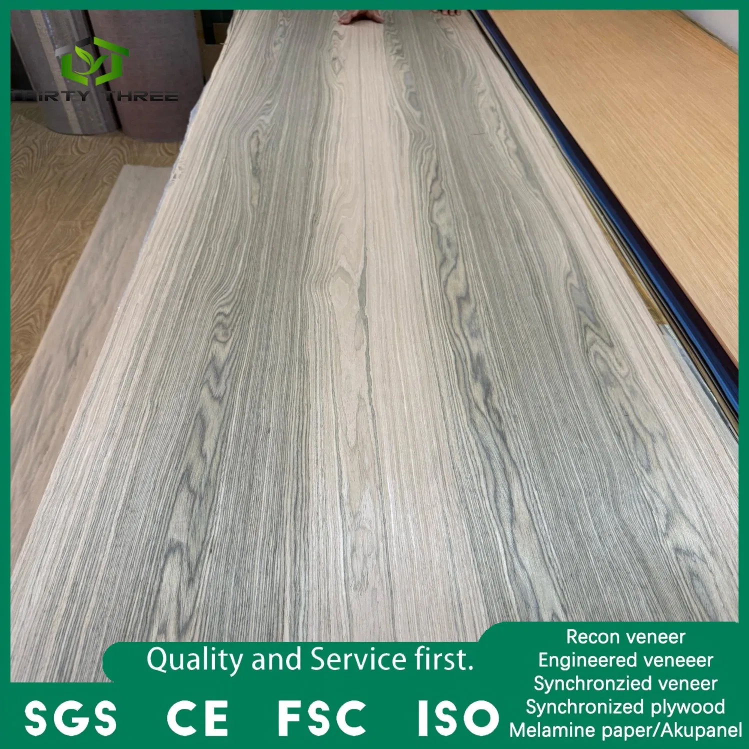 China Manufacturer All Kinds Decorative Wood Veneer Engineered Veneers for Plywood Face Veneer