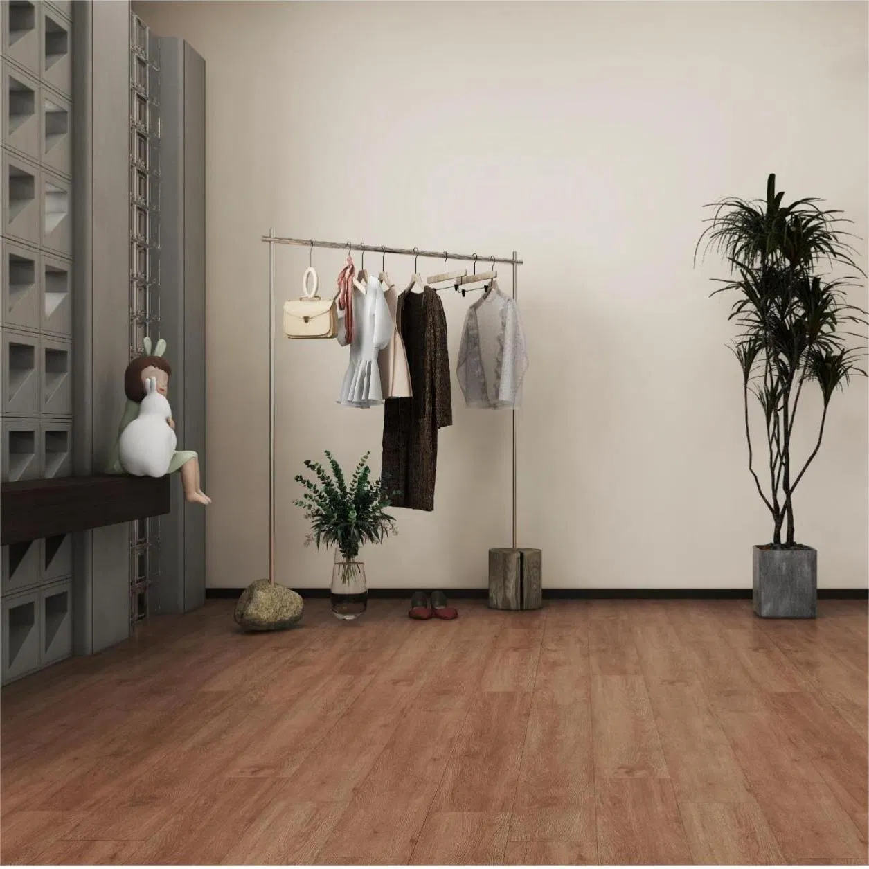 UV Coating Stone Wood Texture Lvt Flooring Laminate Waterproof Padded Click Lock Lvp Luxury Vinyl Plank with High Quality