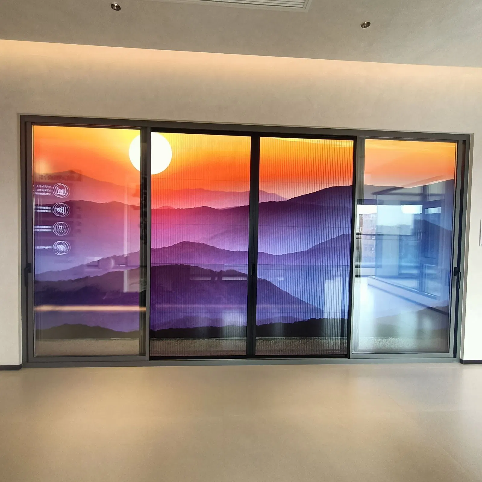 Glass Aluminium Sliding Door Lowe Tempered Safety Protect with Screen Nylon Hiding