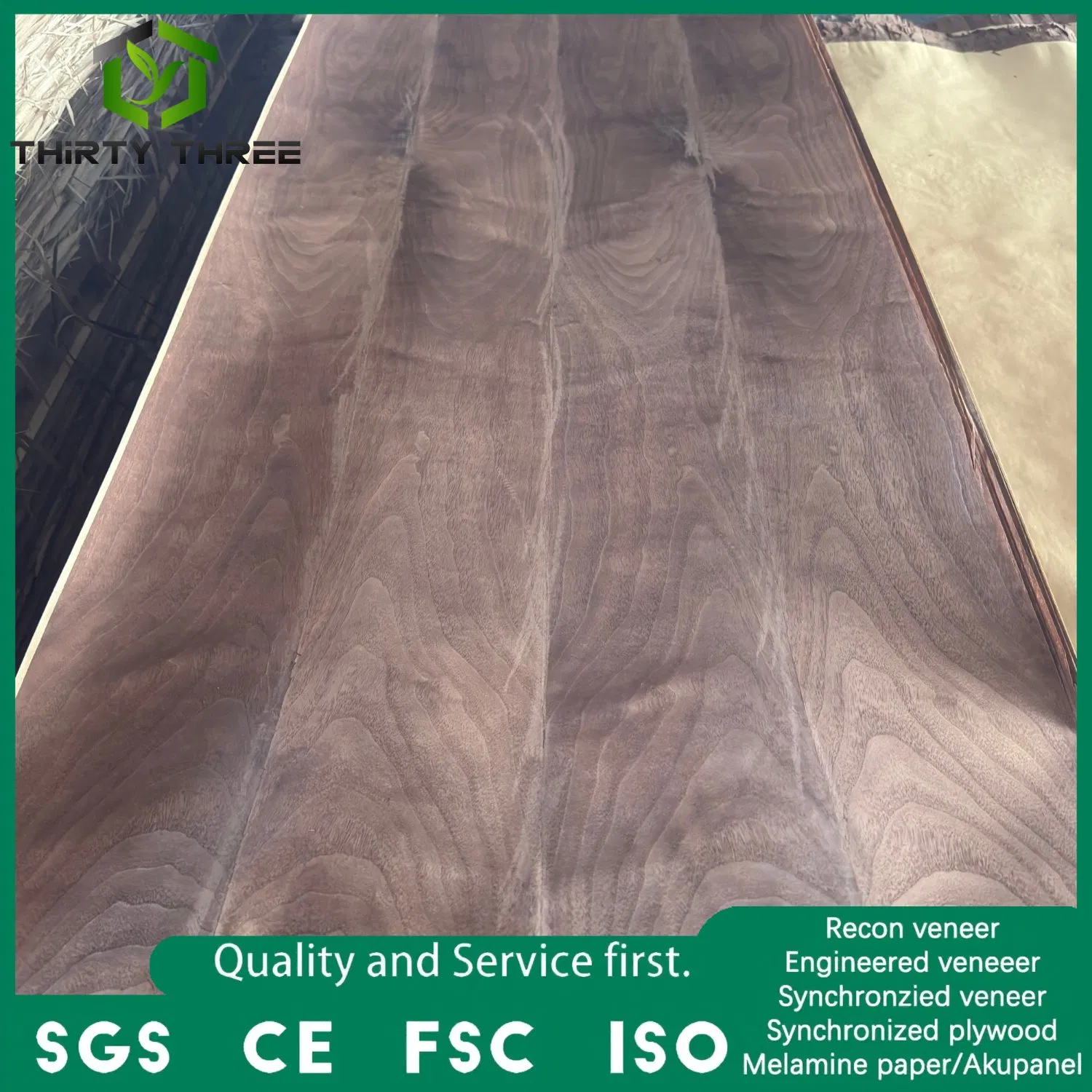 Hot Sale High Quality Engineered Wood Veneer Sheet Vunir Wooden Veneer Customization