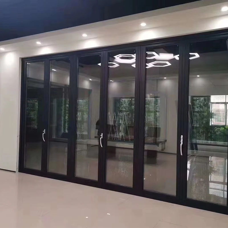 Penjoy Exterior Patio Balcony Doors Customized Aluminum Glass Bi-Folding According Sliding Door