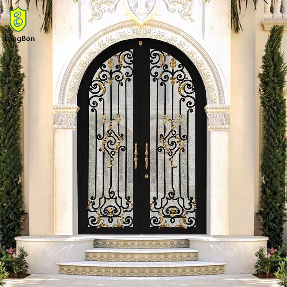 Inswing Wrought Iron French Double Doors - Entry French Door