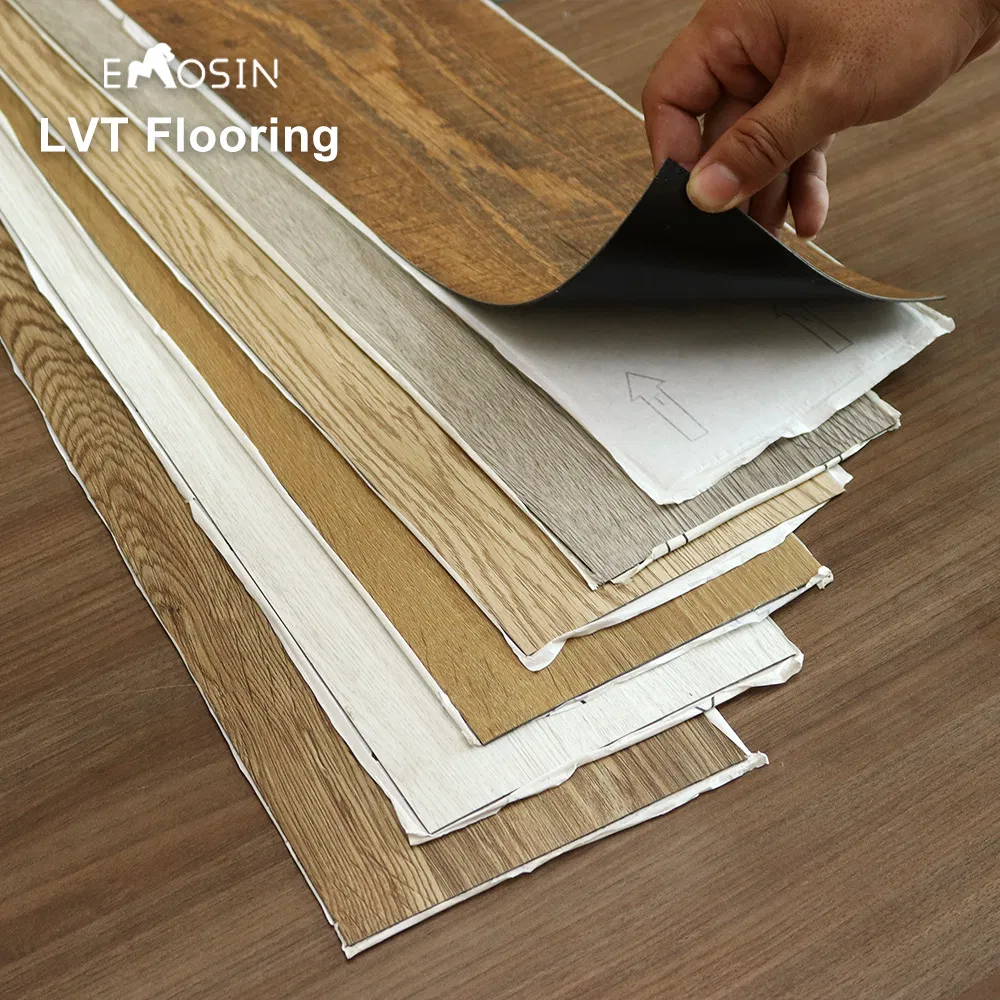White Grey Color 2mm 3mm Thickness Dry Back / Glue Down Waterproof Flooring Vinyl Plank for Apartment
