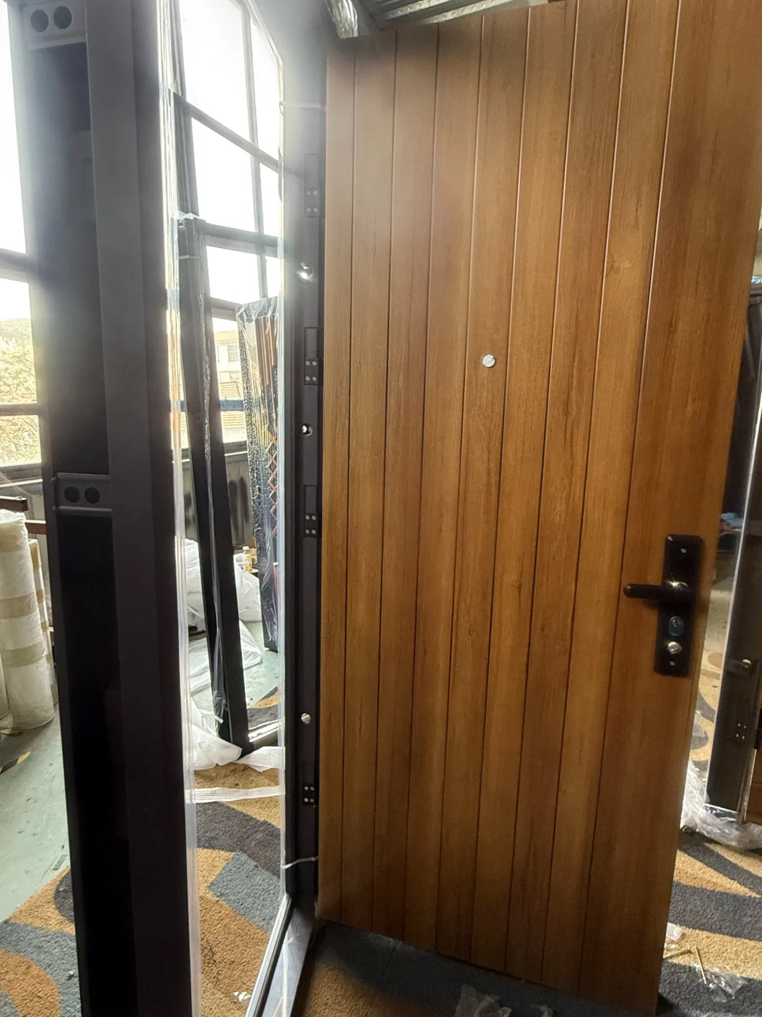 Modern Design Exterior Steel Storm Front Entry Metal Doors