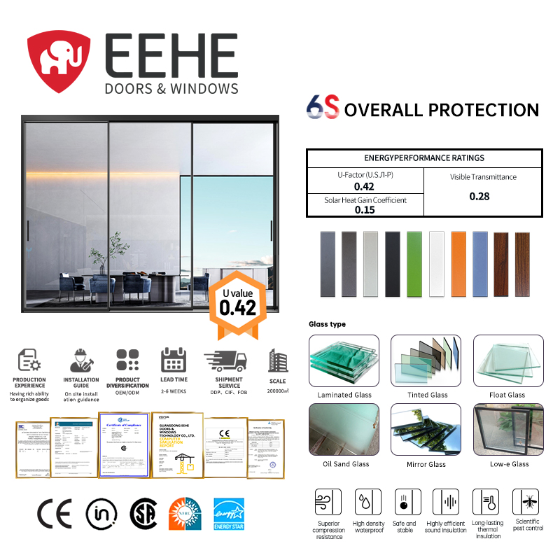 Eehe Energy Sliding Bi Fold Doors with Direct French Double Glazed