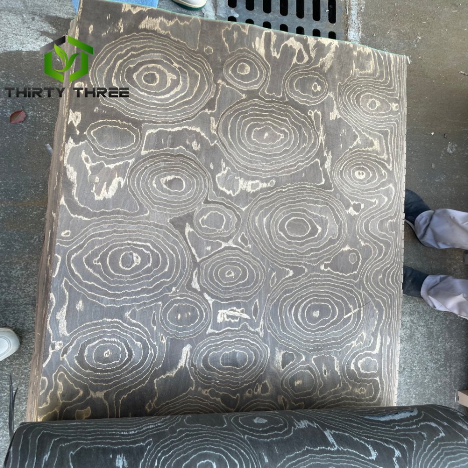 Engineered Dyeing Wood Veneer High Quality Black Walnut Red Oak for Home Furniture Door Table Skin Decoration