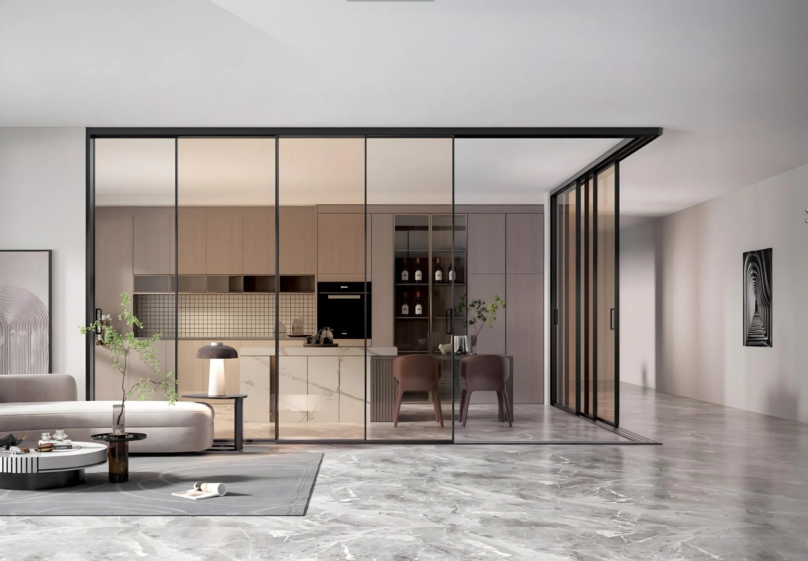 Reliable Quality Impact-Resistant Sliding Patio Door for Kitchen and Balcony