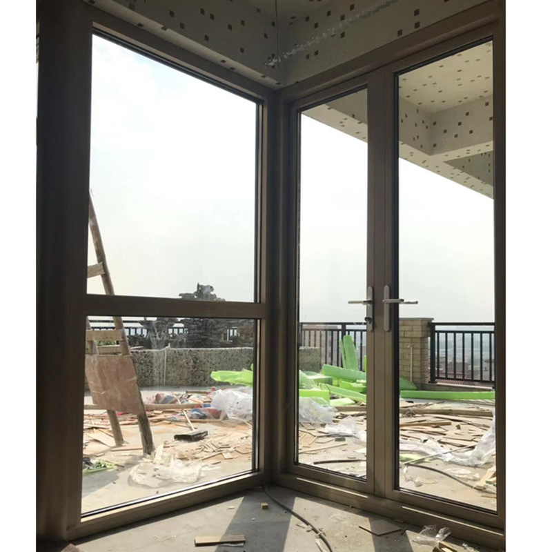Aluminum French Conservatory Home Stacking Sliding Storm Glass Patio Doors