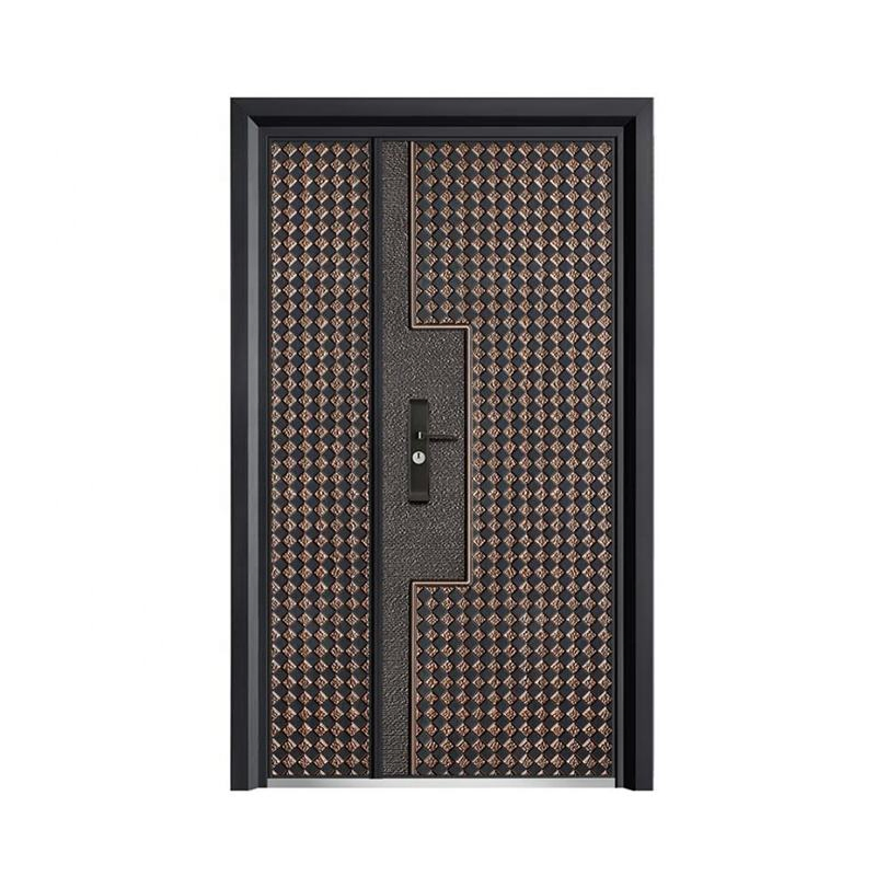 Kqdoors High-End Steel Security Door Main Front Entry Door Exterior Design Double Luxury Latest Design Pic