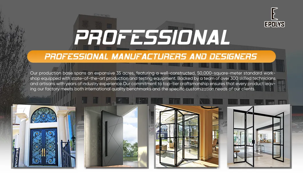 Villa Exterior Front Entrance Metal Steel Security Pivot Door