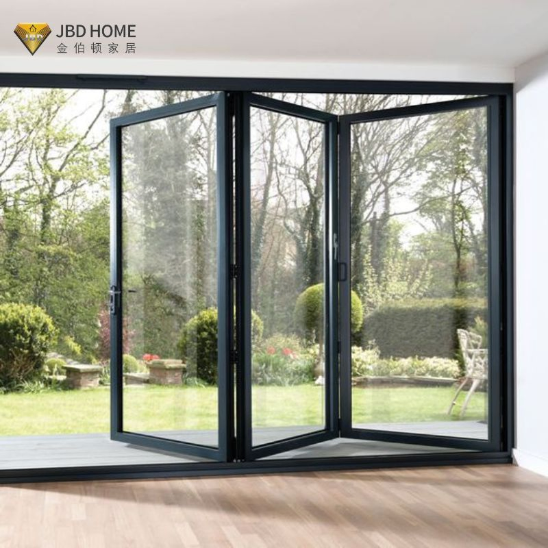Buy Courtyard Slim Aluminium Profile Screen Glass Doors Lowes Glass Folding Sliding Aluminium Accordion Single Folding Doors