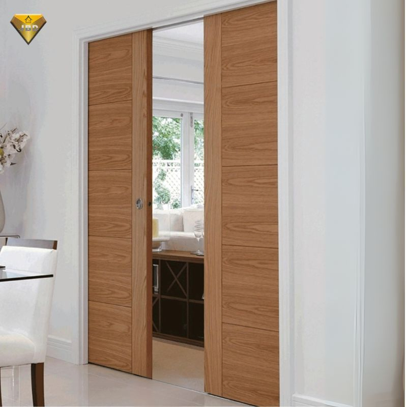Pocket Door Steel Wood Interior Aluminium Solid Fly Screen with Foldable Frame Glass for Bathrooms
