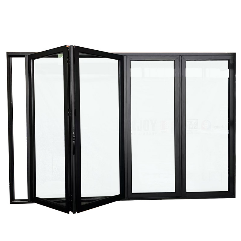 Penjoy Exterior Patio Balcony Doors Customized Aluminum Glass Bi-Folding According Sliding Door