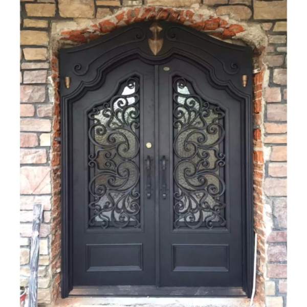 Wrought Iron Main Entrance Security Front Doors Grill Design