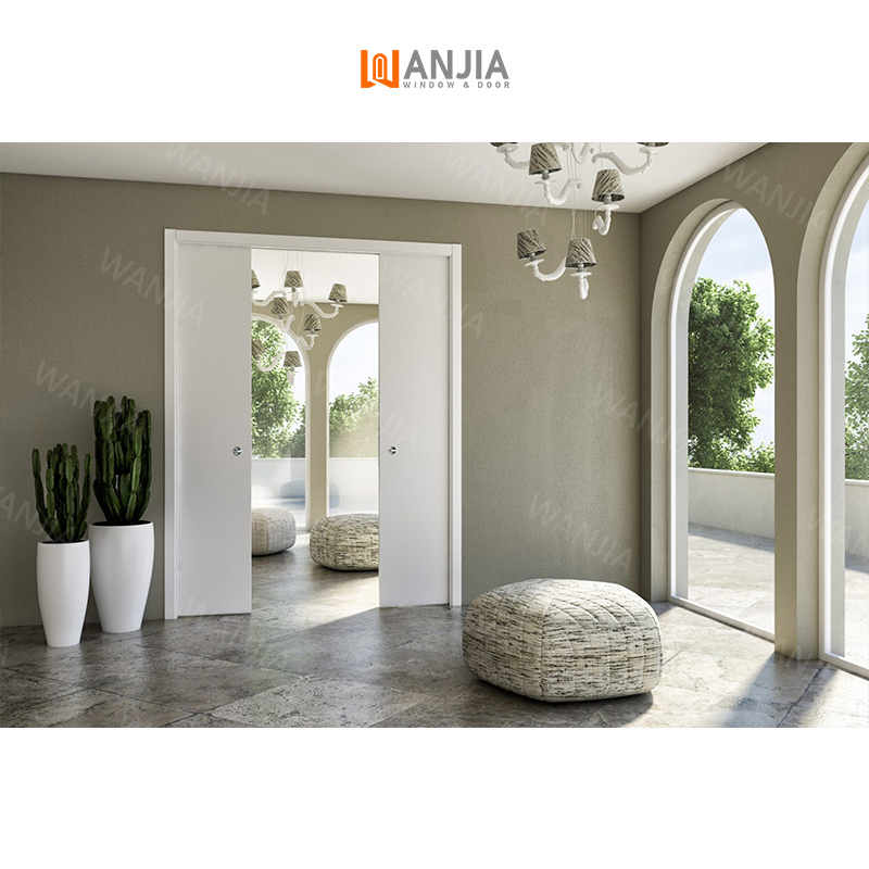 Wanjia High Quality Modern Wooden Room Pocket Interior Pocket Door