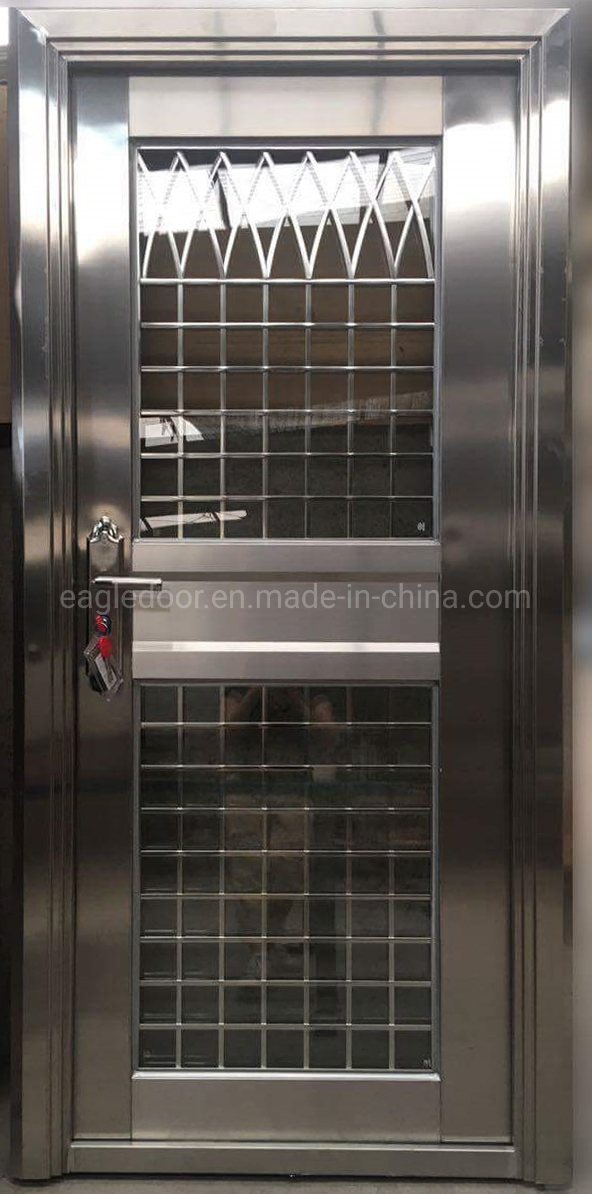 Modern Stainless Steel Exterior Entrance Double Leaf Storm Doors for House Factory