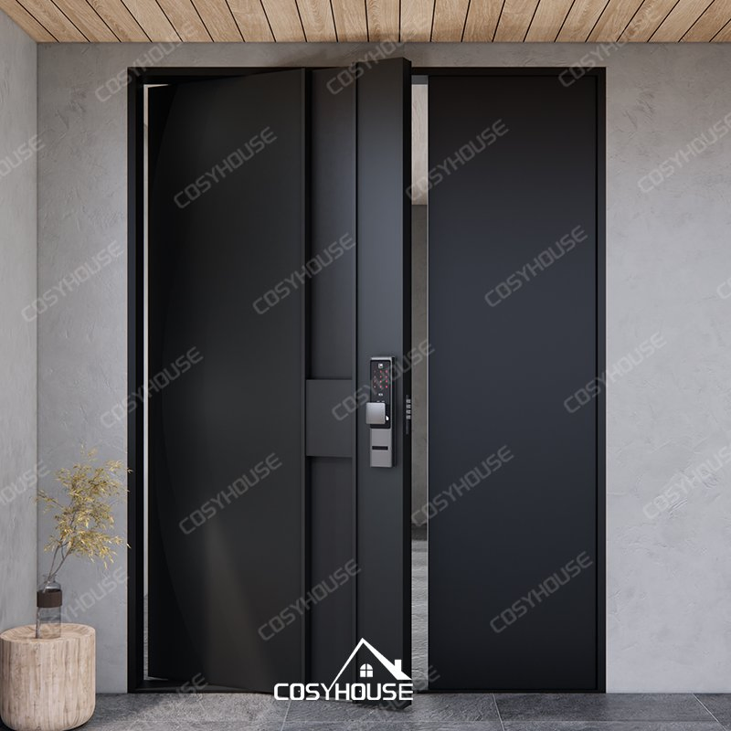 Storm-Resistant Copper Color Aluminum Swing Door with High-Security Locking System