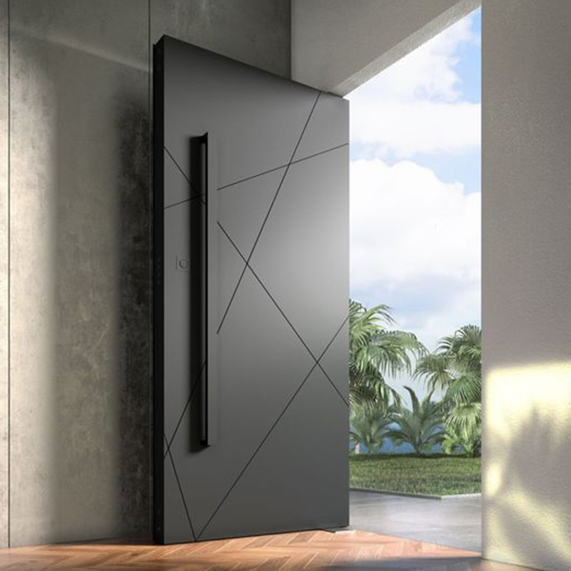 Villa Exterior Front Entrance Metal Steel Security Pivot Door