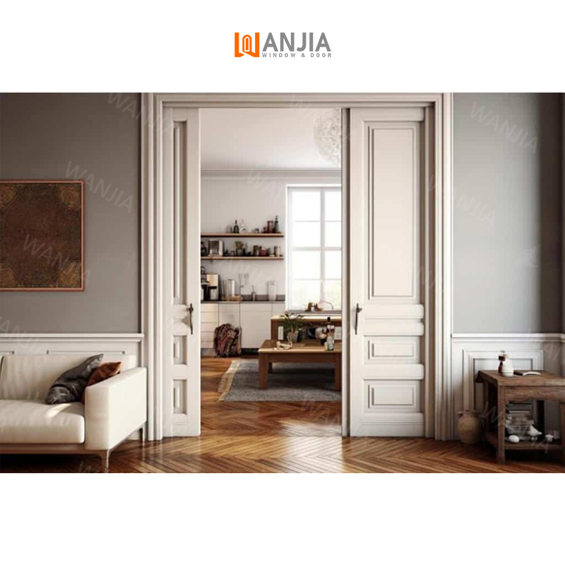 Wanjia High Quality Modern Wooden Room Pocket Interior Pocket Door