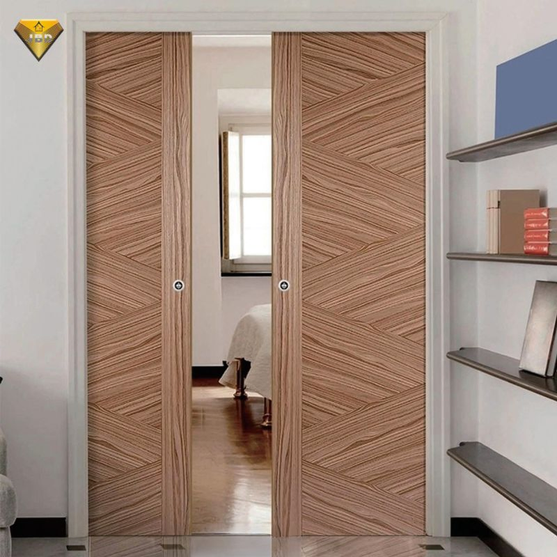 Pocket Door Steel Wood Interior Aluminium Solid Fly Screen with Foldable Frame Glass for Bathrooms