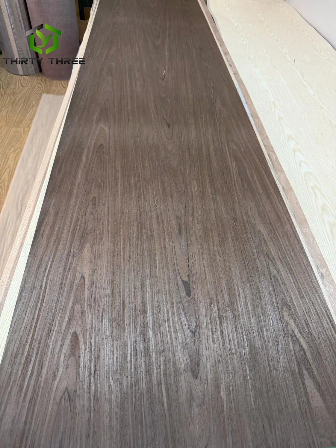 Manufacturers Artificial Engineered Ebony Veneers Recon Face Veneer Quarter Cut Walnut Veneers