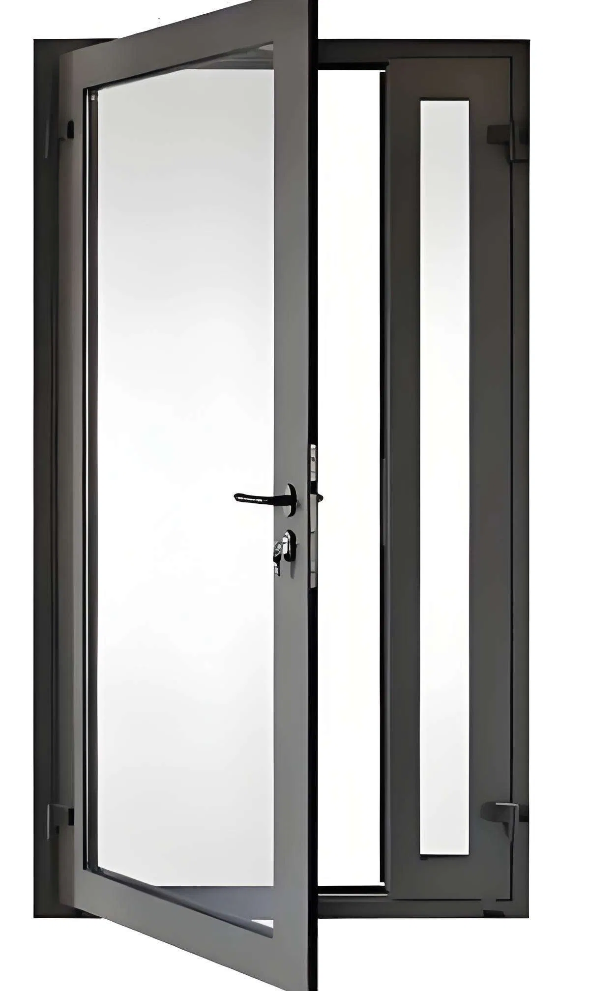 Aluminum Pocket Door Frosted Glass Slim Frame Space Saving for Aluminum Washroom Doors