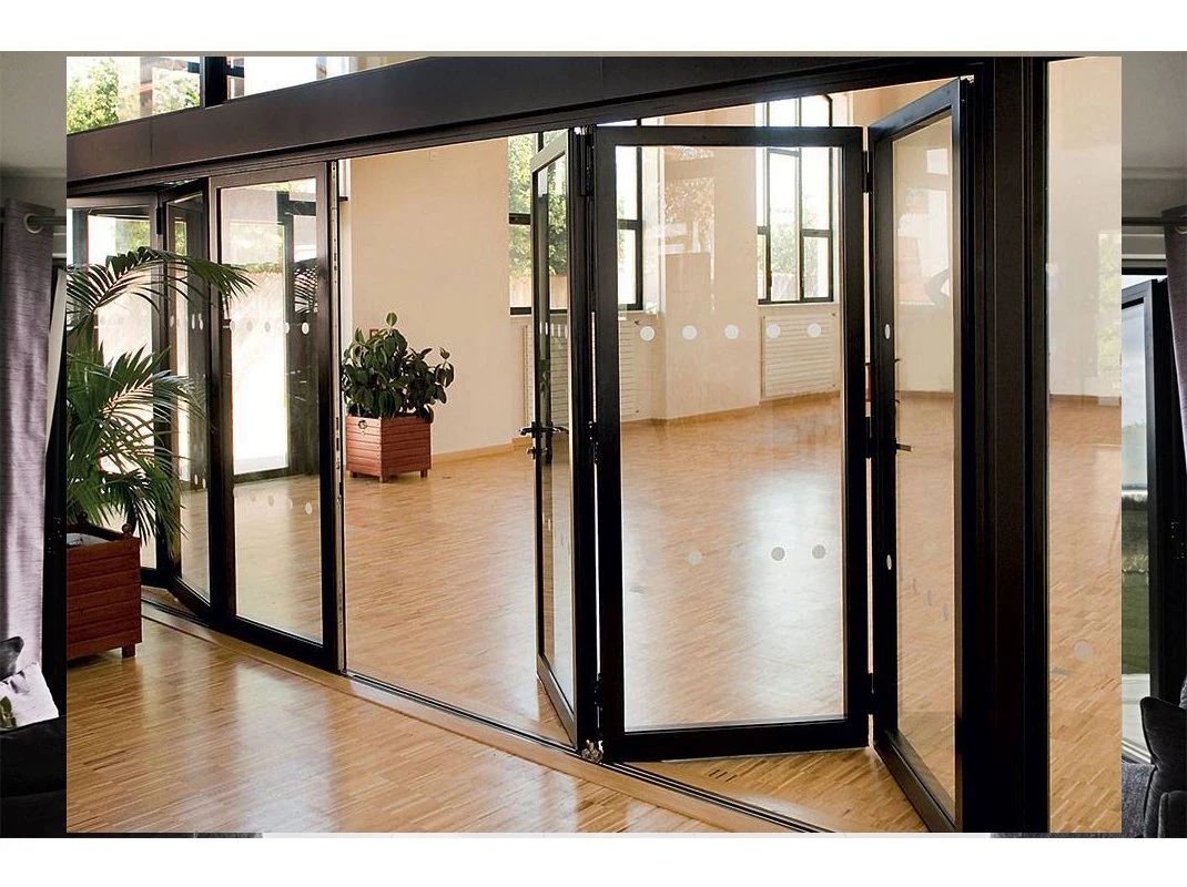 Heavy Duty Profile Thickness 2.0mm Balcony Patio Glass Patio Exterior Interior Aluminum Sliding Bi-Folding/Folding Door/Multi-Leaf Door