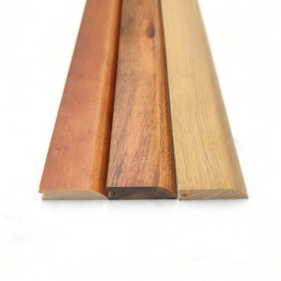 Customizable Hardwood Threshold for Doorway Transitions Between Rooms