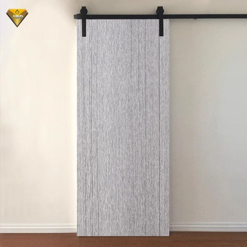 Hidden Track Design Villa Solid Wood Sliding Doors Wall Mounted Modern Floating Barn Double Door