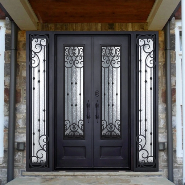 Wrought Iron Main Entrance Security Front Doors Grill Design