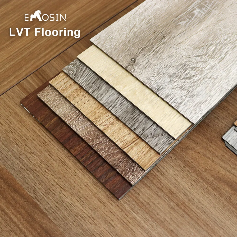 Size 2mm PVC Click Vinyl Floor Tile Standard Lvt Wood Flooring Moisture Proof Lvp Vinyl Plank