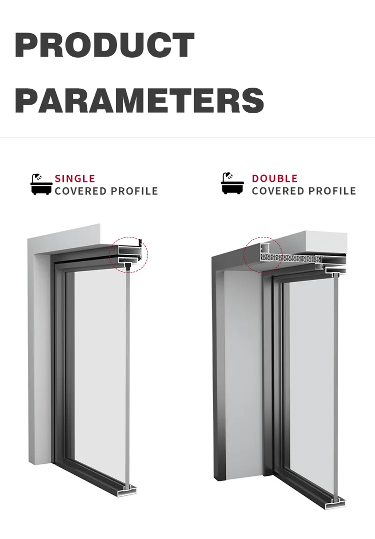 Toilet Aluminum Framed Casement Door