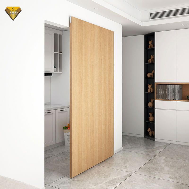 Hidden Track Sliding Ghost Door for Bathroom Hidden Sliding Barn Door Invisible Sliding Wood Door
