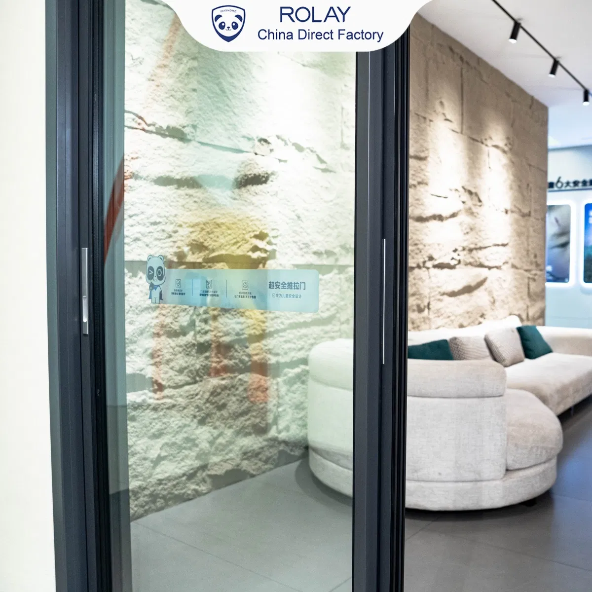 Rolay Security Door Exterior Door Factory High Sealing Performance Anti-Pinch Hands Anti-Bruising Buffuring Quiet Closing Modern French Design Sliding Door