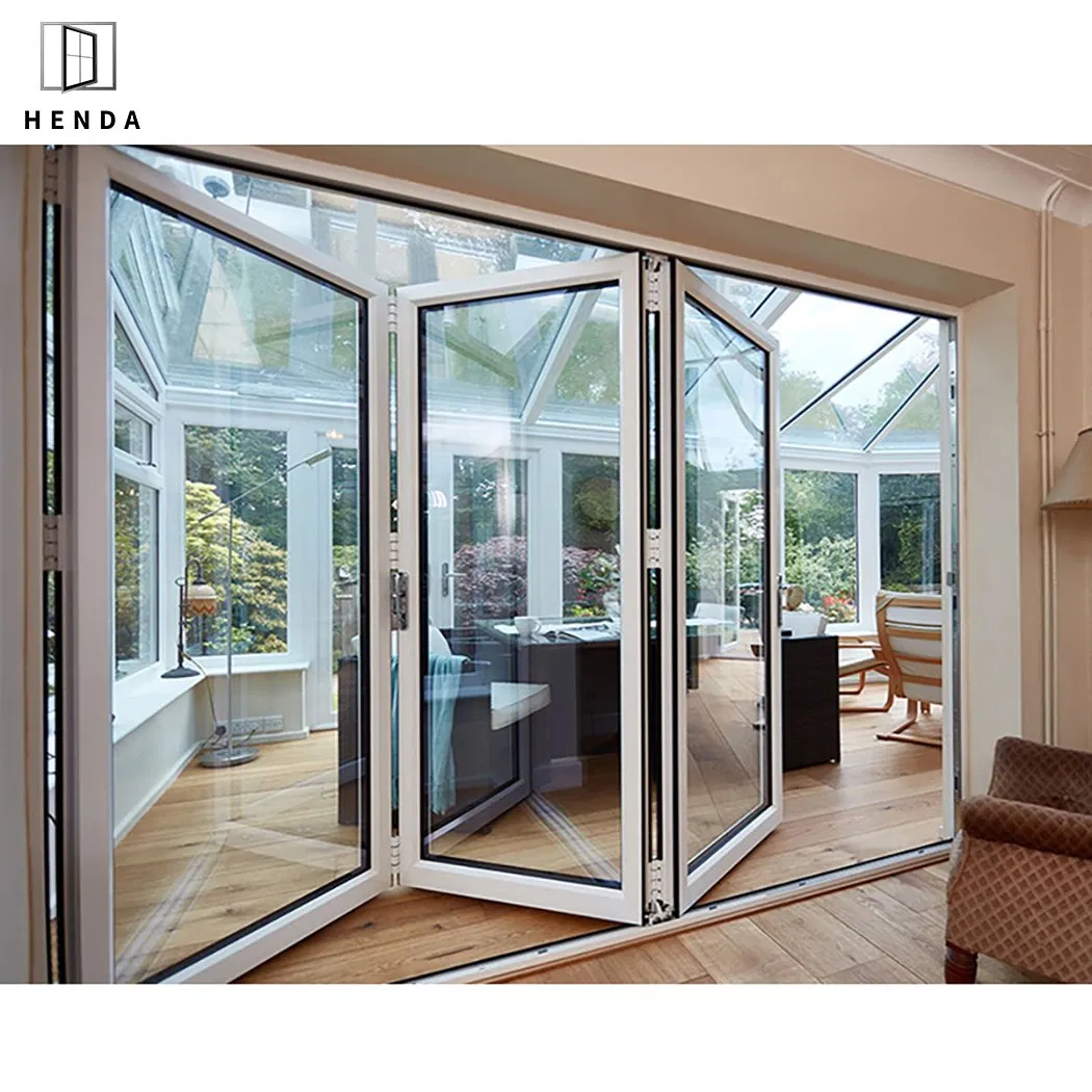 New Exterior/Interior Aluminum Entrance Steel/Security/Metal/Garage/Iron/Accordion Panoramic Pocket Stacking Patio Aluminium Glass Folding Sliding Door