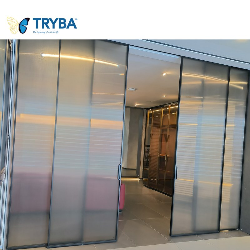 Elegant Frameless Glass Aluminum Pocket Sliding Door for Homes