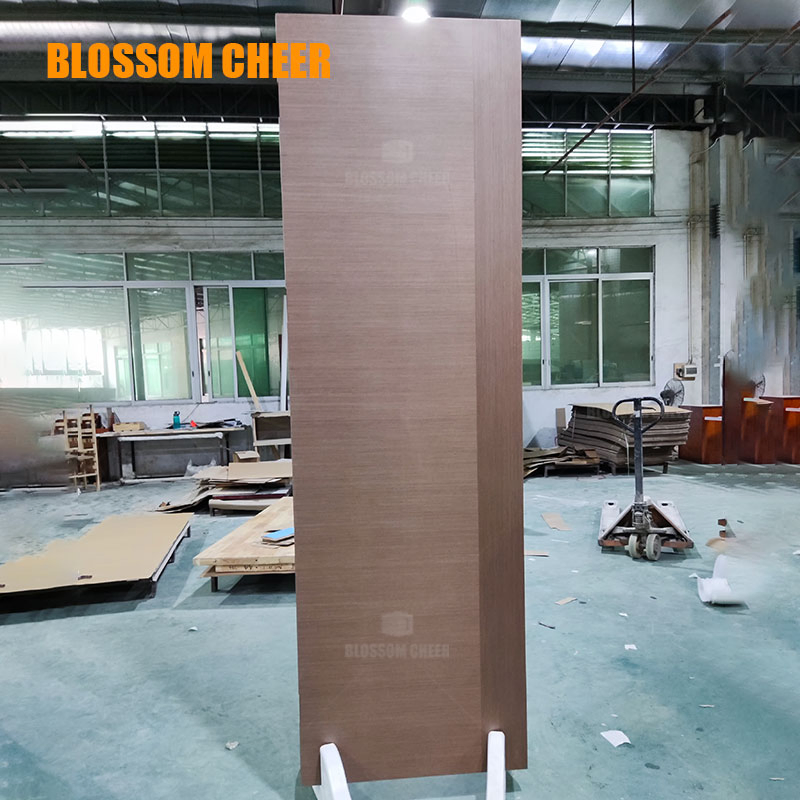 Wood Veneer Painting Material Modern Room Oak Solid Wooden Sliding Pocket Door