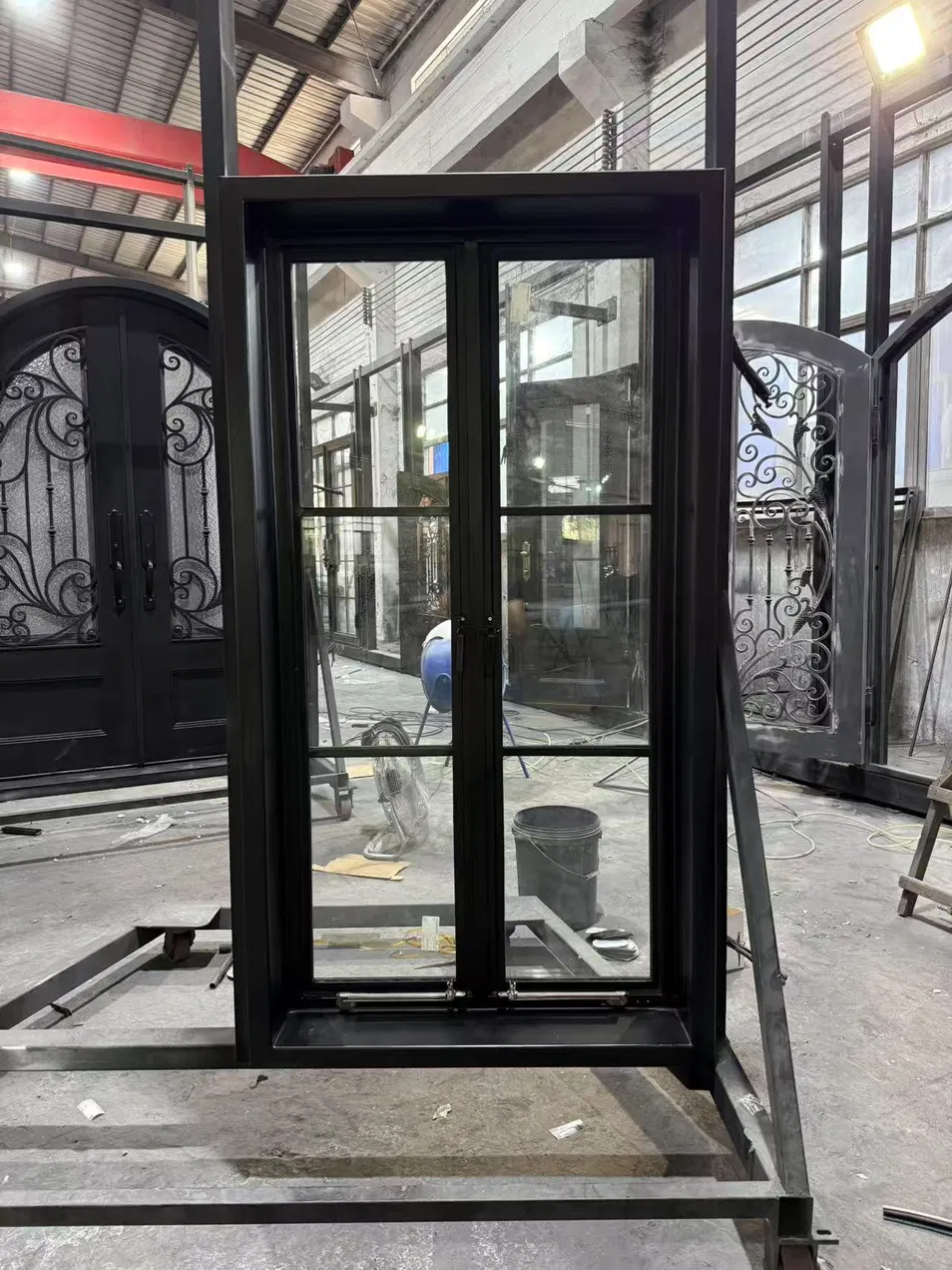 Iron French Door View 2