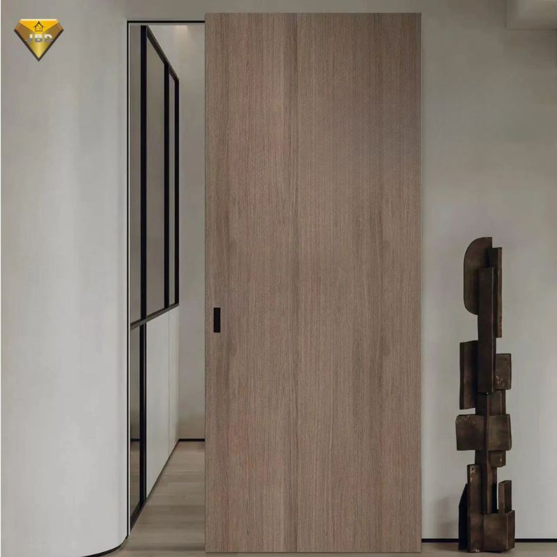 Hidden Track Sliding Ghost Door for Bathroom Hidden Sliding Barn Door Invisible Sliding Wood Door