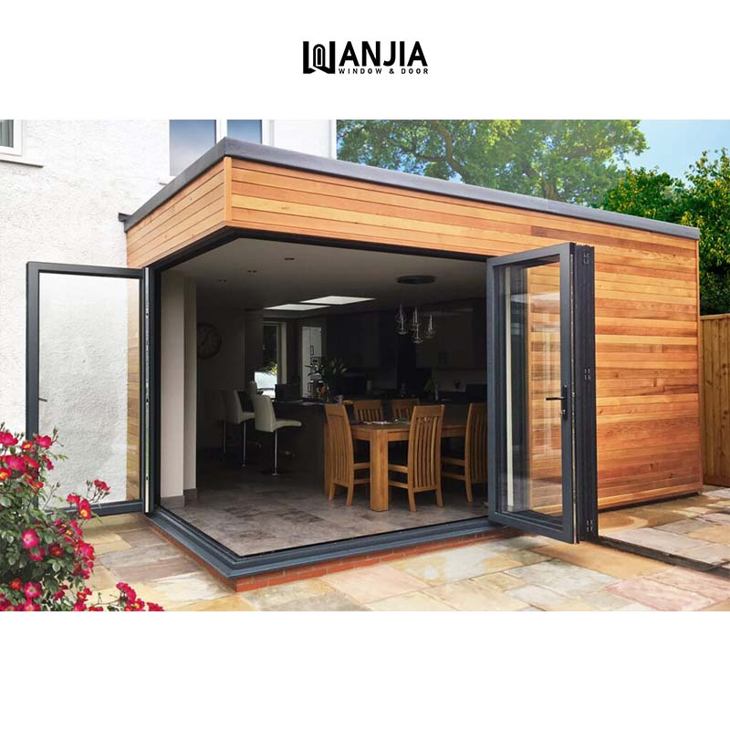 Contemporary Aluminum Folding Glass Bifold Patio Doors for Chic Home Designs