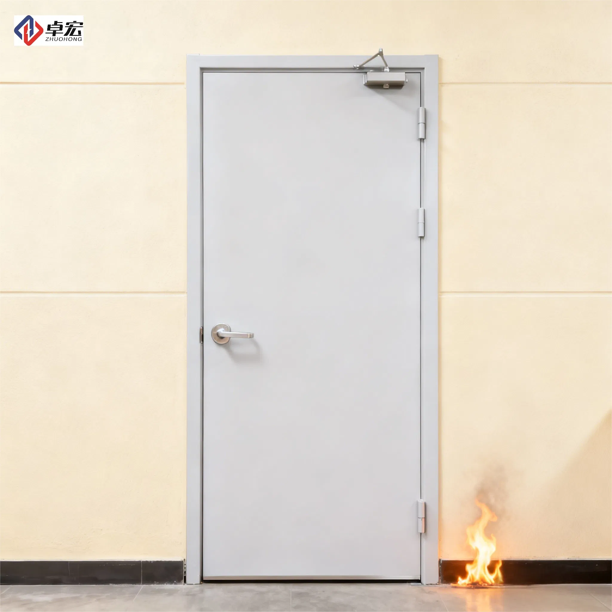 Factory Supply UL Certified Hollow Steel Fireproof Security Door for Residential